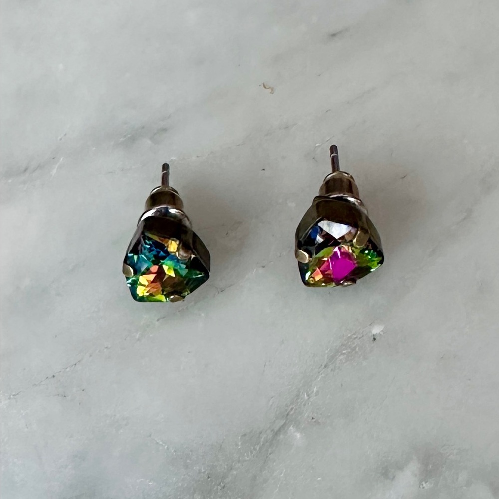 Sorelli Heliotrope Crystal Earrings - Picture 2 of 2